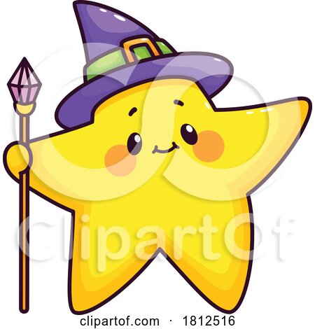 Wizard Star Mascot Character by Vector Tradition SM