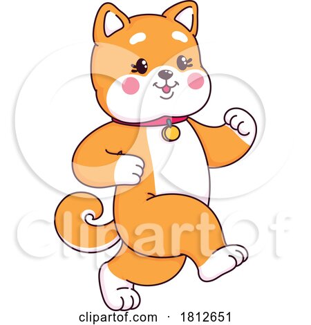 Shiba Inu Dog Running by Vector Tradition SM