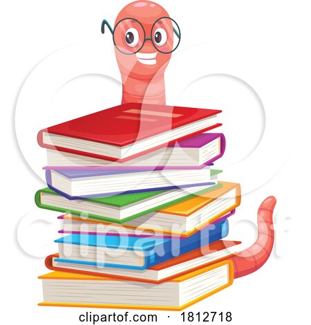 Smart Worm with Books by Vector Tradition SM