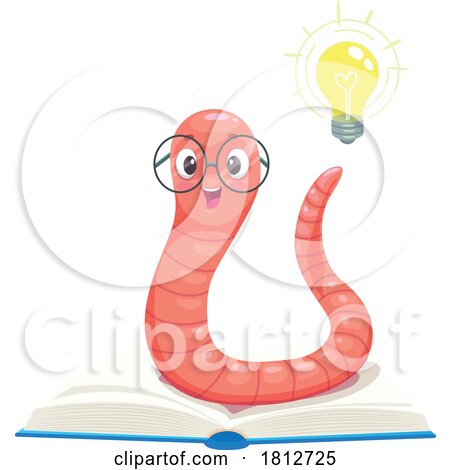 Smart Worm on a Book by Vector Tradition SM