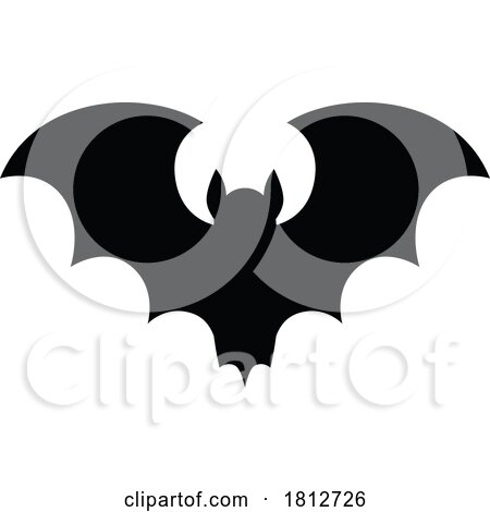 Flying Vampire Bat Halloween Silhouette by Vector Tradition SM