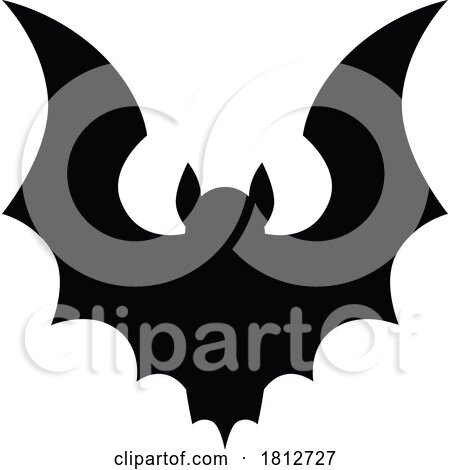 Flying Vampire Bat Halloween Silhouette by Vector Tradition SM