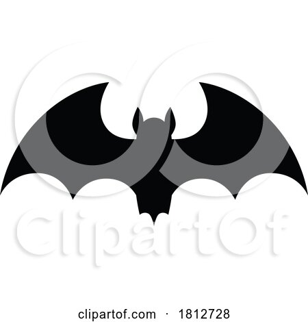 Flying Vampire Bat Halloween Silhouette by Vector Tradition SM