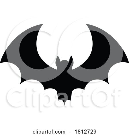 Flying Vampire Bat Halloween Silhouette by Vector Tradition SM