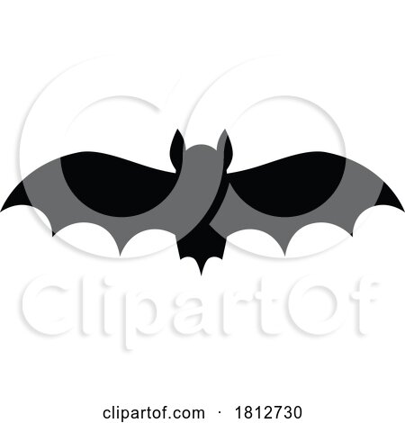 Flying Vampire Bat Halloween Silhouette by Vector Tradition SM