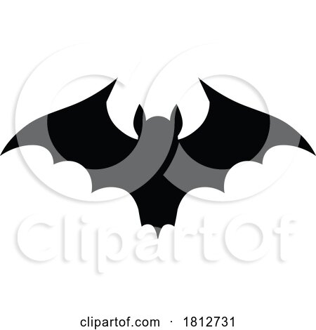 Flying Vampire Bat Halloween Silhouette by Vector Tradition SM