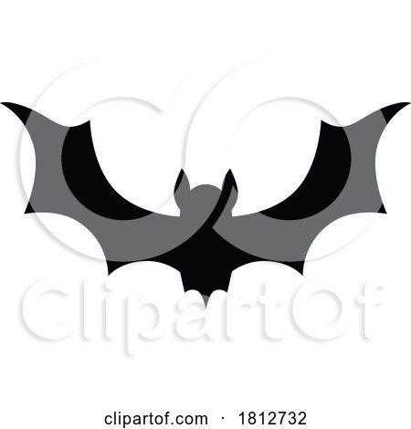 Flying Vampire Bat Halloween Silhouette by Vector Tradition SM