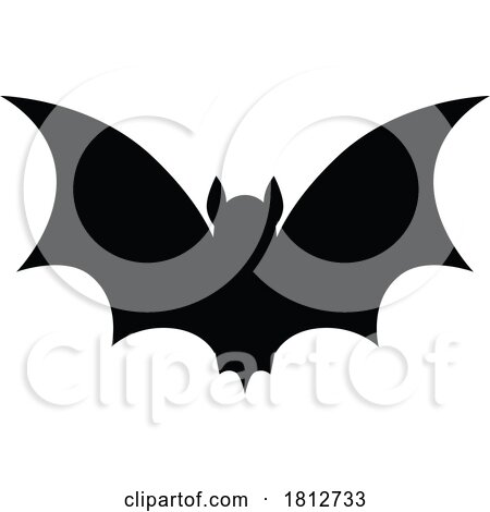 Flying Vampire Bat Halloween Silhouette by Vector Tradition SM