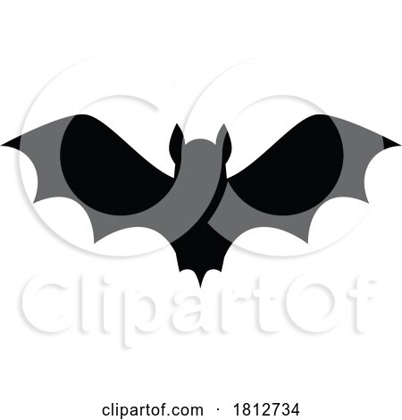 Flying Vampire Bat Halloween Silhouette by Vector Tradition SM