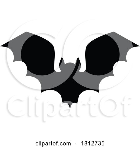 Flying Vampire Bat Halloween Silhouette by Vector Tradition SM