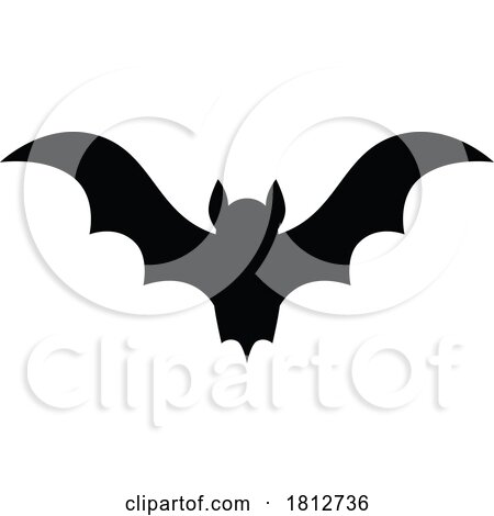 Flying Vampire Bat Halloween Silhouette by Vector Tradition SM