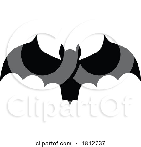 Flying Vampire Bat Halloween Silhouette by Vector Tradition SM