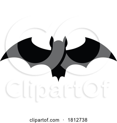 Flying Vampire Bat Halloween Silhouette by Vector Tradition SM