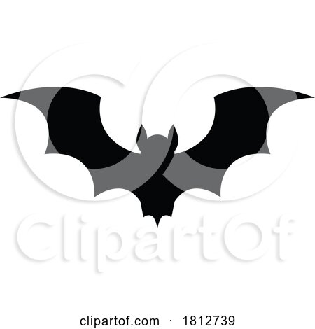 Flying Vampire Bat Halloween Silhouette by Vector Tradition SM