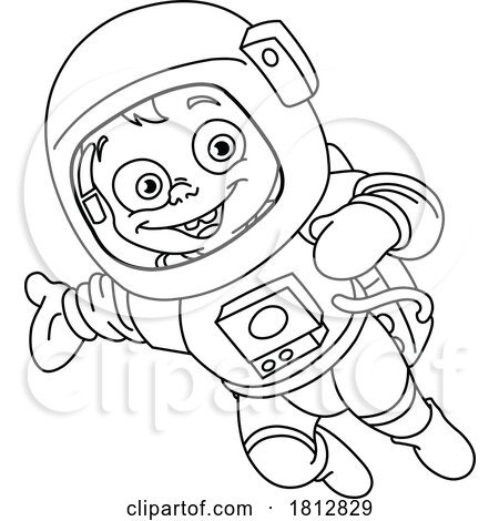 Cartoon Cosmonaut Boy by yayayoyo