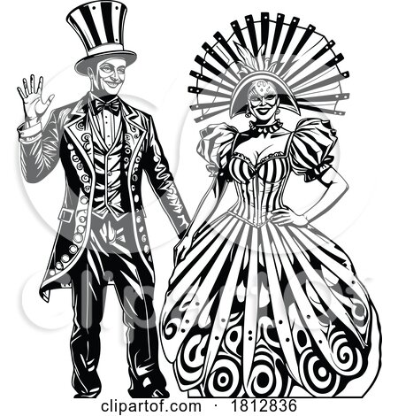 Couple Wearing Carnival Costumes by dero