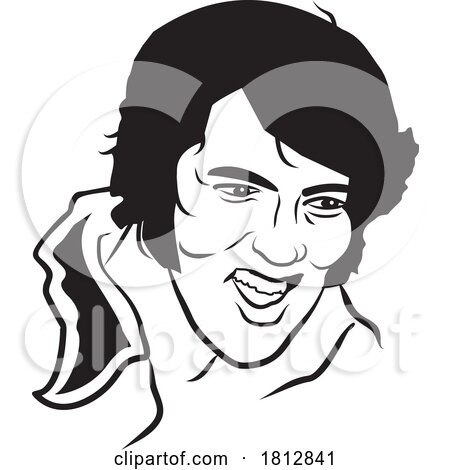Caricature Portrait of Elvis Presley by Johnny Sajem