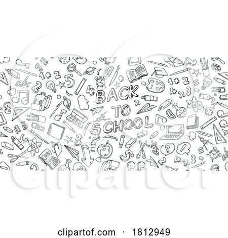 Back to School Doodle Large Set of Elements by Domenico Condello