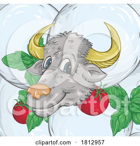 Buffalo Mascot on Italian Cheese by Domenico Condello