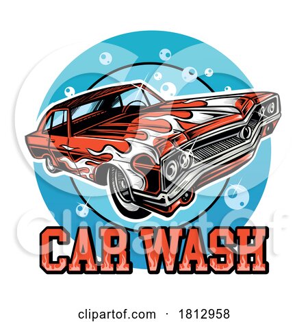 Retro Style Car Wash Logo by Domenico Condello