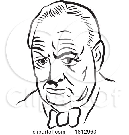 Caricature Portrait of Winston Churchill by Johnny Sajem