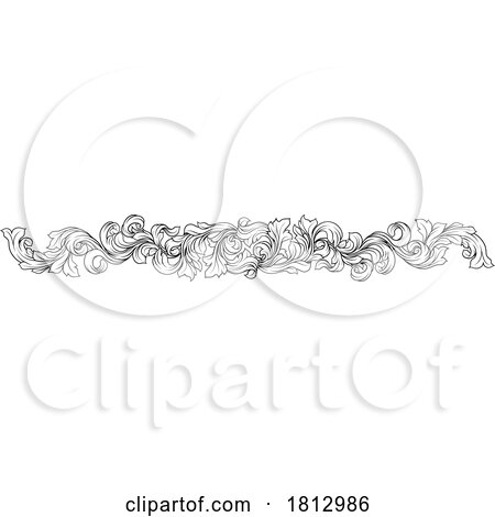 Filigree Heraldic Heraldry Pattern Band Vine by AtStockIllustration