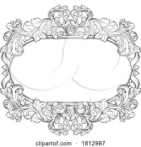 Crest Coat of Arms Border Heraldic Frame by AtStockIllustration