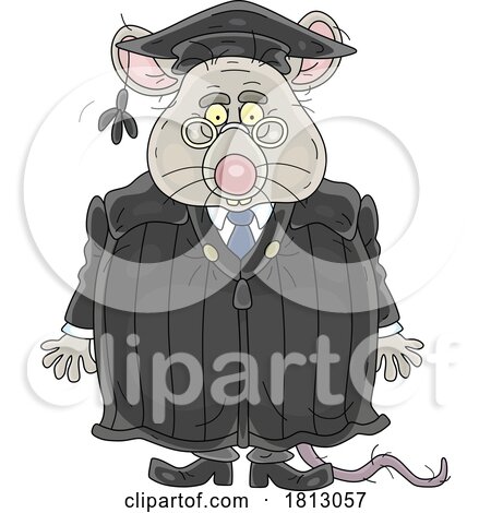 Rat Judge Licensed Clipart Cartoon by Alex Bannykh