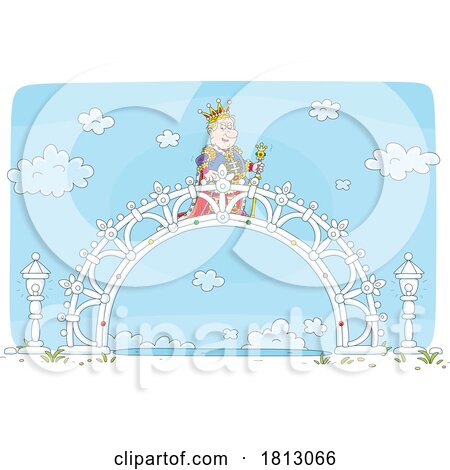 King on a Crystal Bridge Licensed Clipart Cartoon by Alex Bannykh