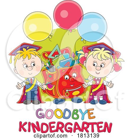 Goodbye Kindergarten Class Licensed Clipart Cartoon by Alex Bannykh