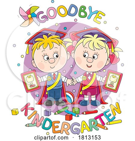 Goodbye Kindergarten Class Licensed Clipart Cartoon by Alex Bannykh