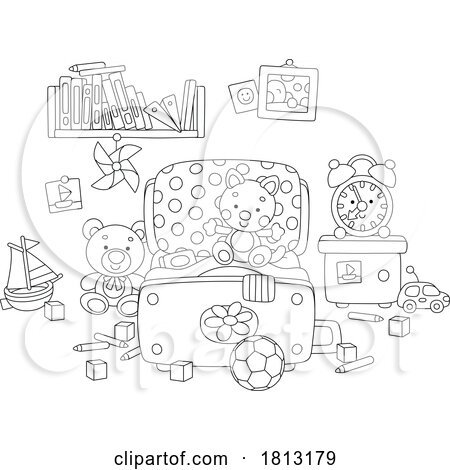 Toys in a Room Licensed Clipart Cartoon by Alex Bannykh