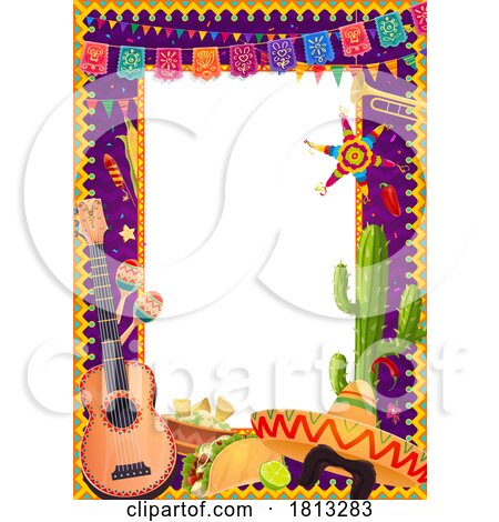 Mexican Themed Border by Vector Tradition SM