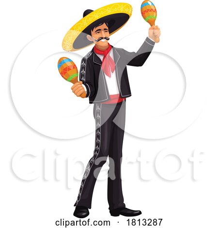 Mariachi Maraca Man Licensed Clipart by Vector Tradition SM