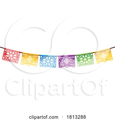 Mexican Papel Picado Paper Cut Party Banner Licensed Clipart by Vector Tradition SM