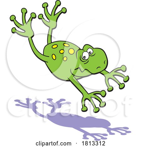 Frog Leaping Licensed Cartoon Clipart by Johnny Sajem