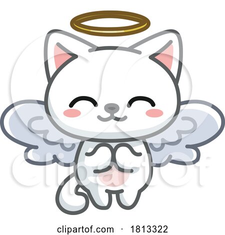 Angel Cat with Halo Licensed Cartoon Clipart by yayayoyo