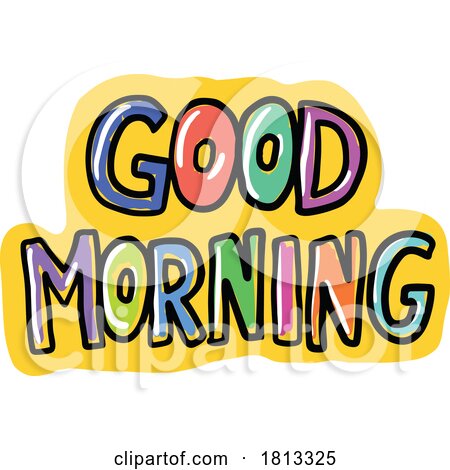 Good Morning Text Licensed Cartoon Clipart by yayayoyo