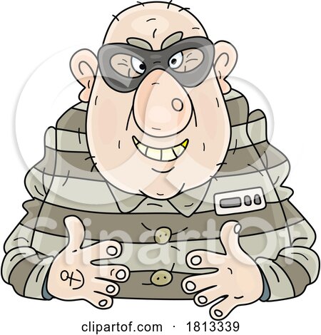 Evil Prisoner Licensed Cartoon Clipart by Alex Bannykh