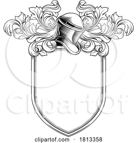 Coat of Arms Crest Knight Family Shield Heraldry by AtStockIllustration