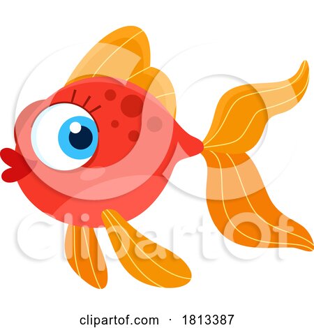 Cute Goldfish Licensed Cartoon Clipart by Hit Toon