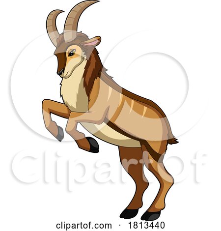 Rampant Goat Licensed Cartoon Clipart by Hit Toon