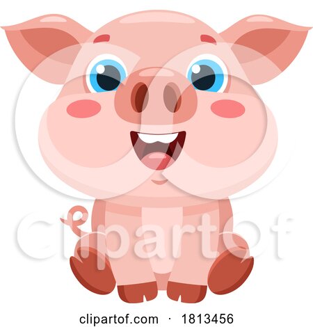 Cute Piglet Licensed Cartoon Clipart by Hit Toon