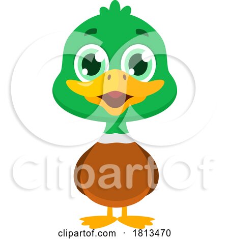 Mallard Duck Barnyard Animal Licensed Cartoon Clipart by Hit Toon