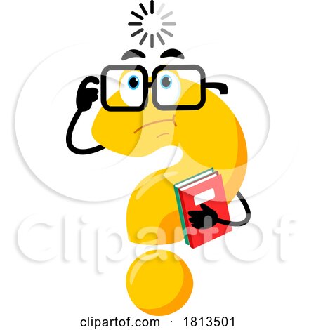 Question Mark Mascot Student Thinking Licensed Cartoon Clipart by Hit Toon