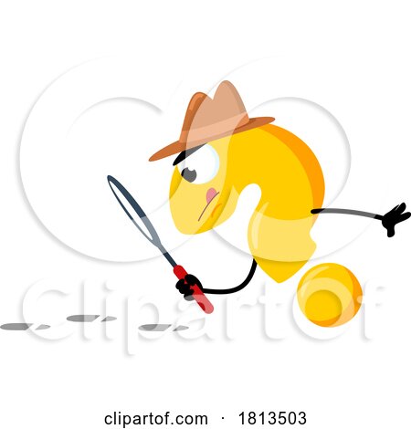 Question Mark Mascot Tracking Licensed Cartoon Clipart by Hit Toon