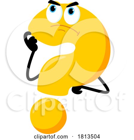 Question Mark Mascot Thinking Licensed Cartoon Clipart by Hit Toon