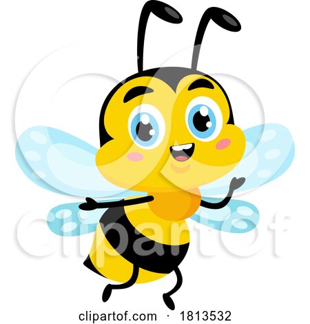 Bee Mascot Licensed Cartoon Clipart by Hit Toon