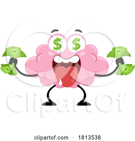 Rich Brain Mascot Licensed Cartoon Clipart by Hit Toon