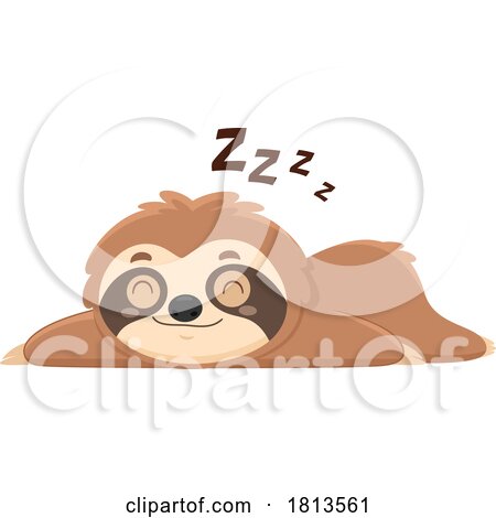 Sloth Sleeping Licensed Cartoon Clipart by Hit Toon